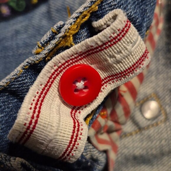 Hanna Andersson girls size 100 or 4 medium wash with flower ribbon on leg - Picture 4 of 7